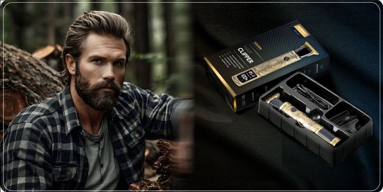 Berdsen, Barber, maszynka do strzyżenia włosów, złota, BD-261