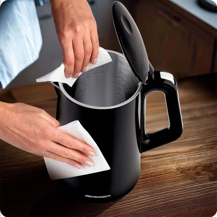 Berdsen, czajnik elektryczny, czarno-srebrny, 1,7l, BD-71