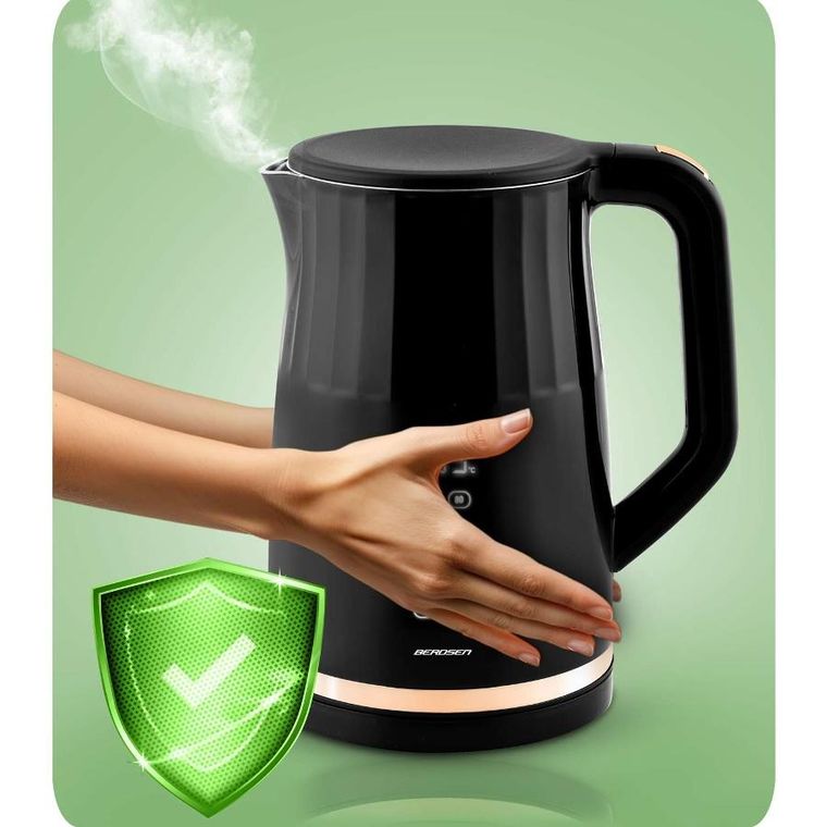 Berdsen, czajnik elektryczny, czarny, 1,7l