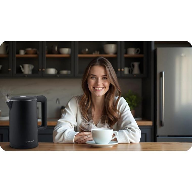 Berdsen, czajnik elektryczny, czarny, 1,7l, BD-710