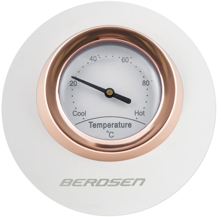 Berdsen, czajnik elektryczny z termometrem, biały, 1.7l, BD-701