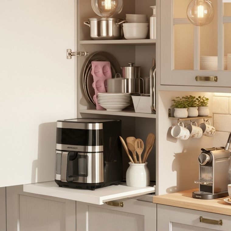 Berdsen, frytkownica beztłuszczowa, air fryer, 1700W, srebrny, 9,1l, BD-656