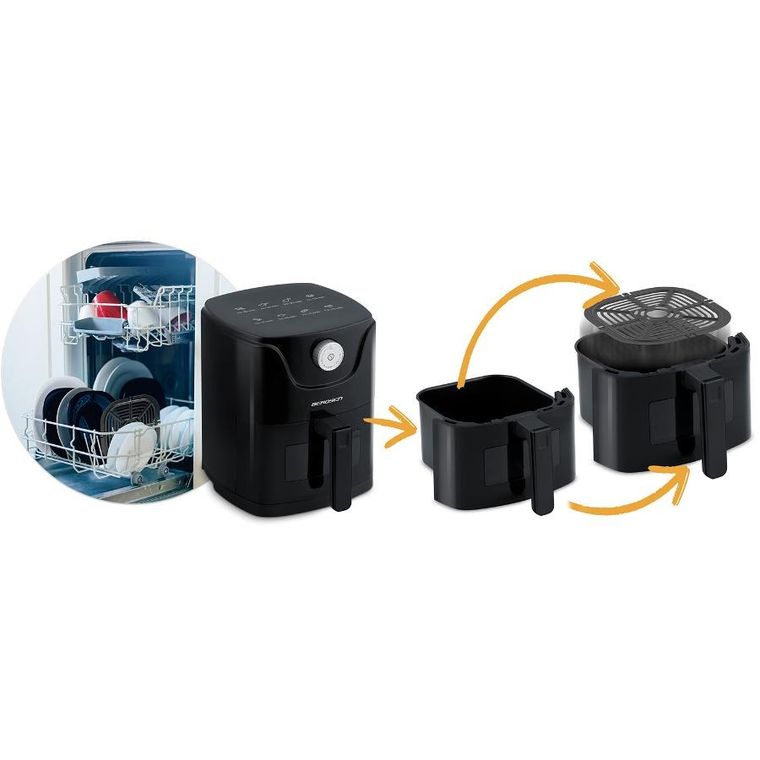 Berdsen, frytkownica beztłuszczowa, air fryer, czarny, 2,5l, BD-654
