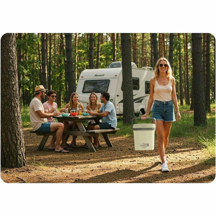 Berdsen, Icemax, lodówka turystyczna, tryb Eco, kremowa, 26l