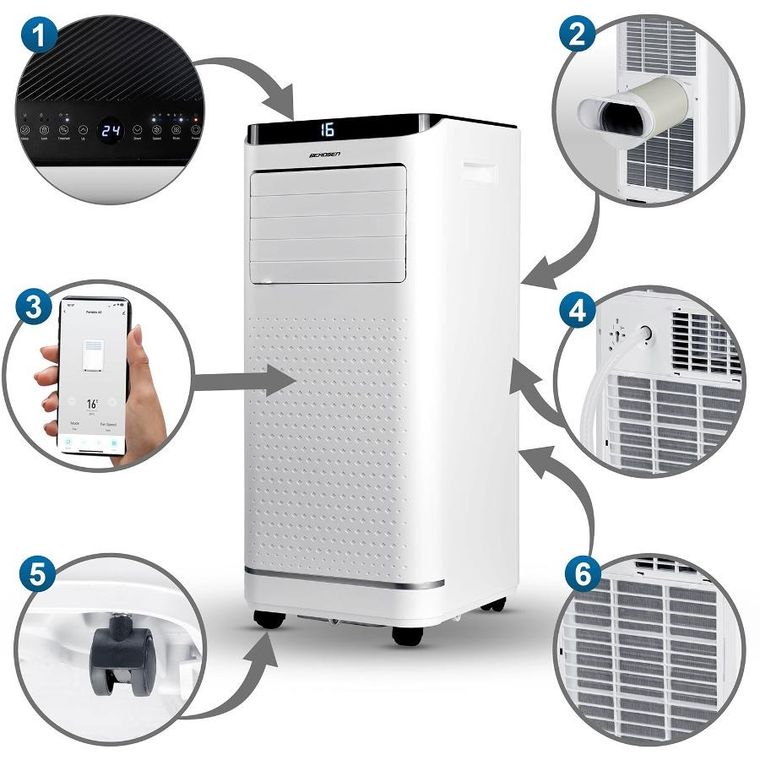 Berdsen, klimatyzator przenośny, 9000 BTU, BD-583