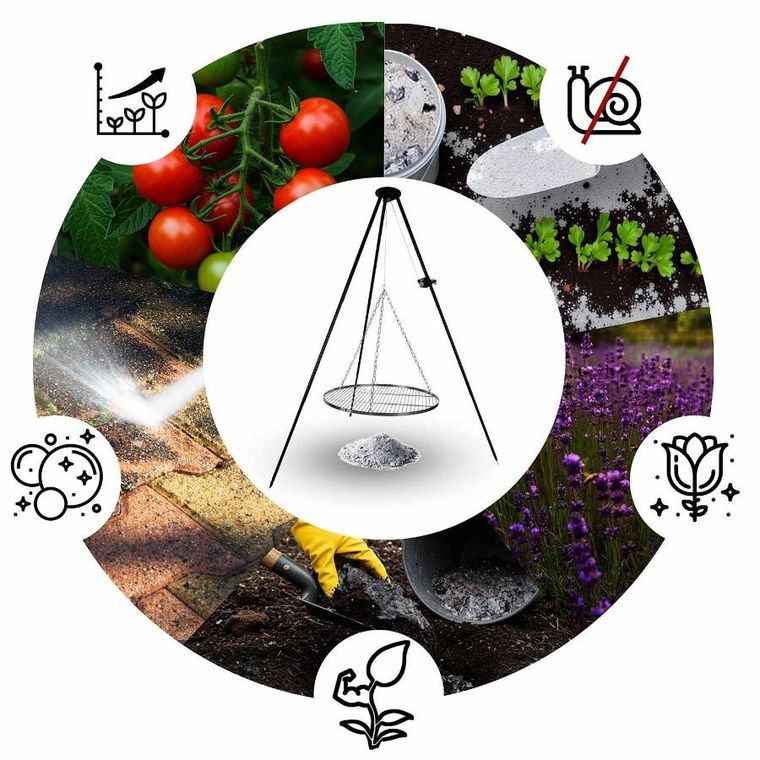 Berdsen, palenisko ogrodowe, trójnóg