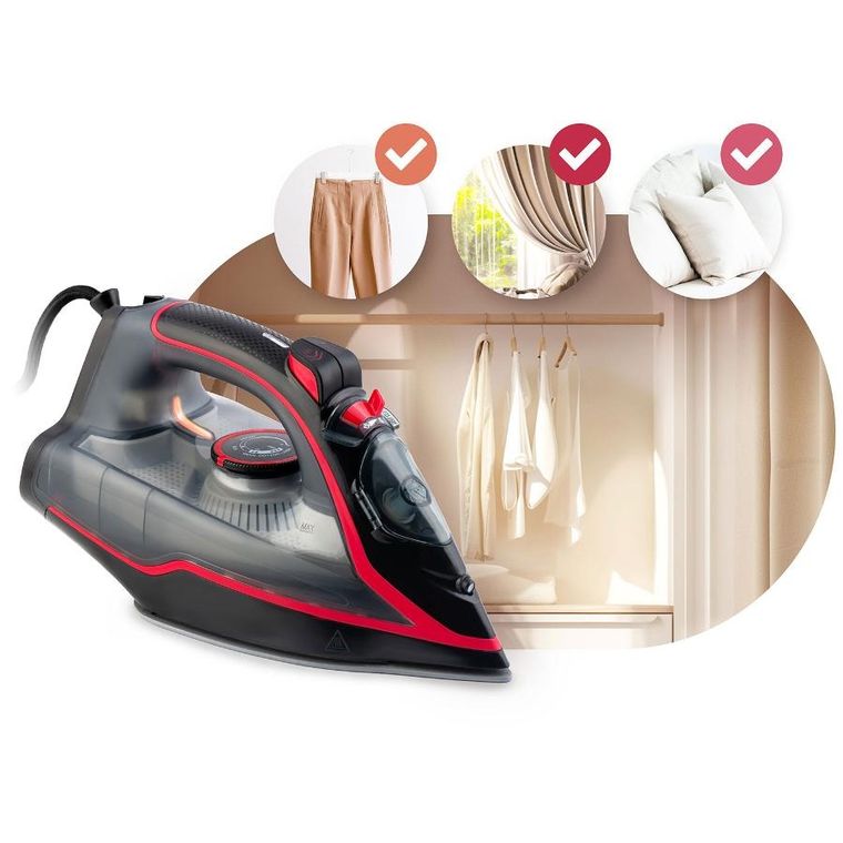 Berdsen, żelazko parowe, ceramiczna powłoka, praca w pionie, 2600W, BD-331