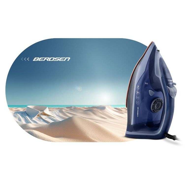 Berdsen, żelazko parowe, ceramiczna powłoka, praca w pionie, 3000W, BD-330