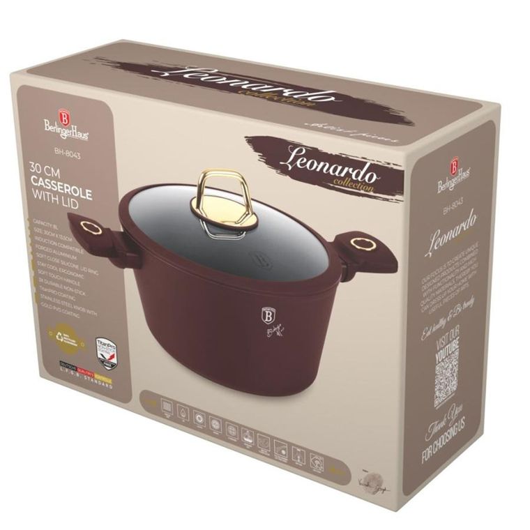 Berlinger Haus, Leonardo, garnek tytanowy z pokrywą, 8l
