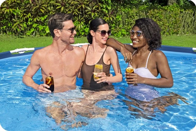 Bestway, basen ogrodowy, stelażowy, zestaw 7w1, 366-76 cm