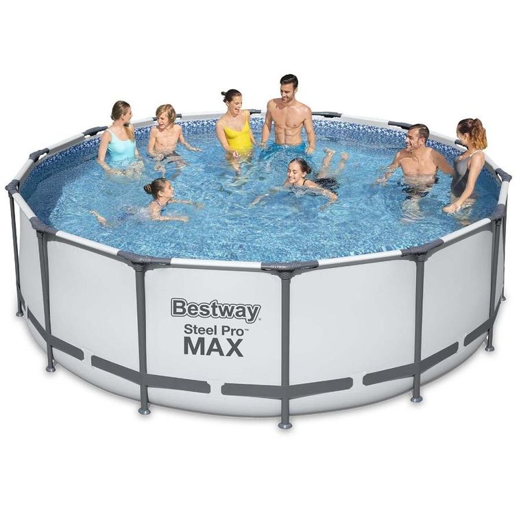 Bestway, basen stelażowy z pompą filtrującą i akcesoriami, okrągły, 122-457 cm, zestaw 11w1
