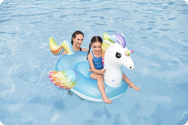 Bestway, dmuchany jednorożec, 150-117 cm