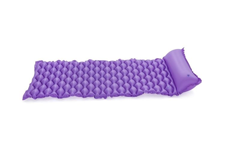 Bestway, dmuchany materac do pływania, zwijany, miętowy, fioletowy, niebieski 213-86 cm