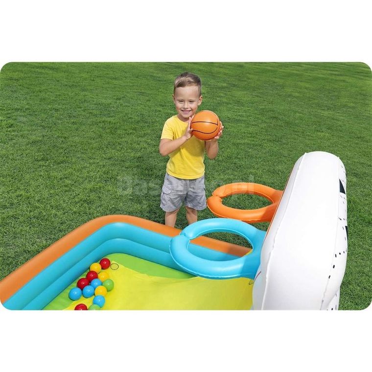 Bestway, plac zabaw dmuchany z piłkami. 120-107-84 cm
