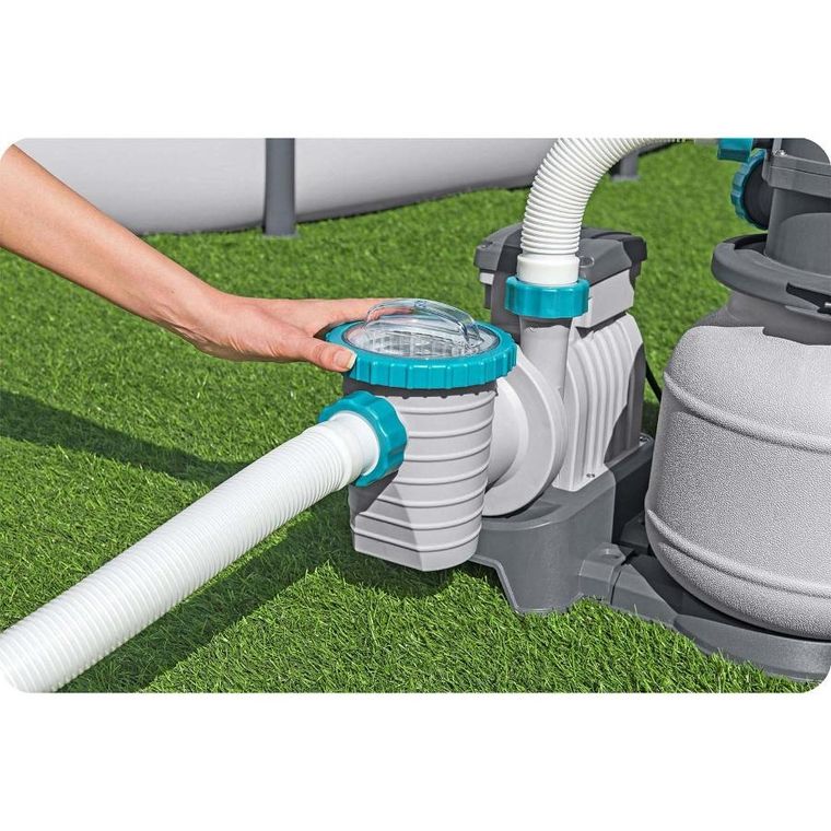 Bestway, pompa piaskowa do basenów + tabletki multifunkcyjne, 6056 l/h, 58497