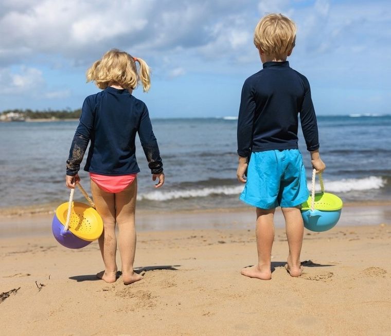 Bibio, wiaderko do piasku z sitkiem, fiolet