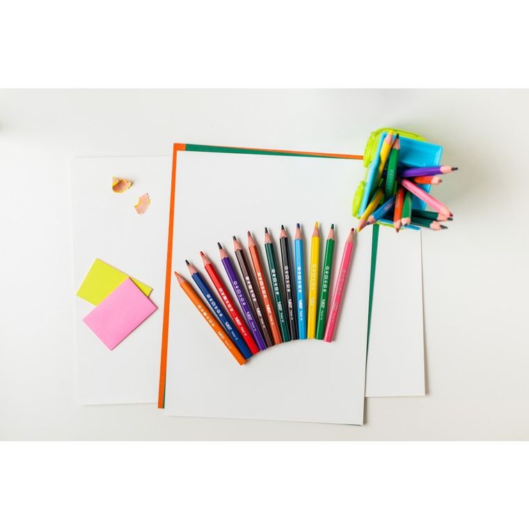 Bic, Kids, Evolution Triangle, kredki ołówkowe trójkątne, 12 kolorów