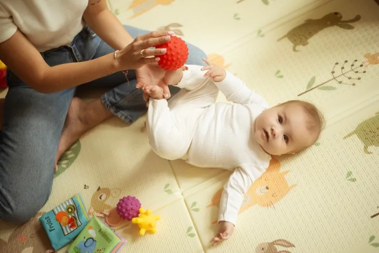 Bocioland, Miś, mata piankowa, składana, 150-200 cm