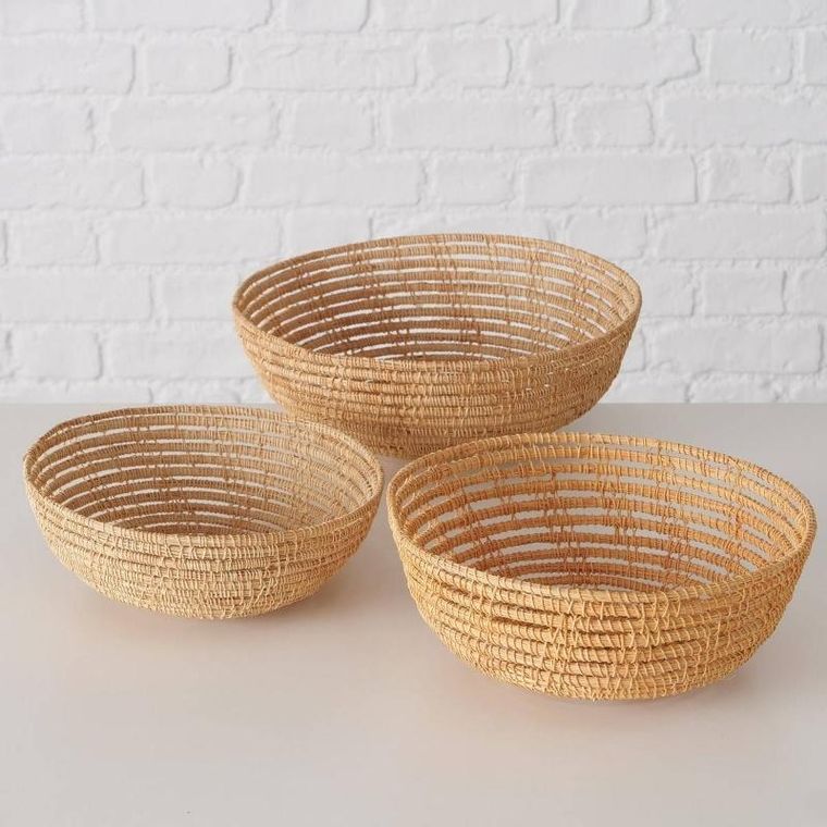Boltze Home, koszyk pleciony palmina, 3 szt., Palma Areka