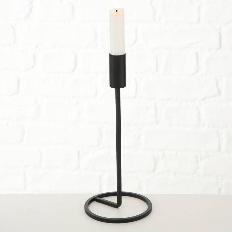 Boltze Home, metalowe świeczniki Fio, 3 szt., czarne