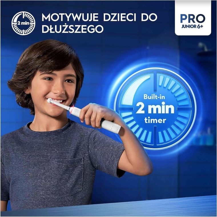Braun, Oral-B, Junior Pro, szczoteczka elektryczna, fioletowa