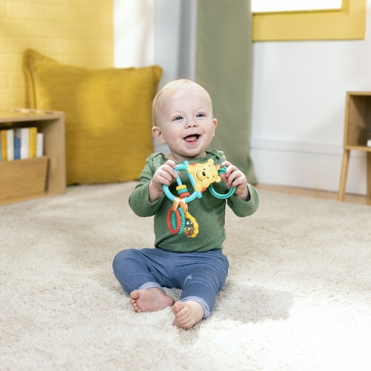 Bright Starts, Kubuś Puchatek, Busy Bear, zawieszka z zabawką aktywizującą, 0m+