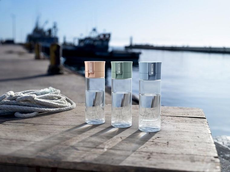 Brita, butelka filtrująca, Vital pastelowy błękit, 2 dyski