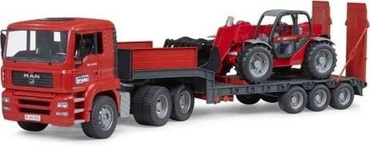 Bruder, MAN TGA z naczepą i ładowarką, model pojazdu, 1:16