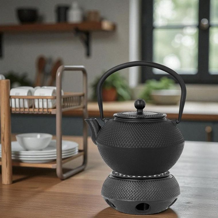 Brunbeste, zaparzacz z filtrem i podgrzewaczem, żeliwny, 850 ml, 2489