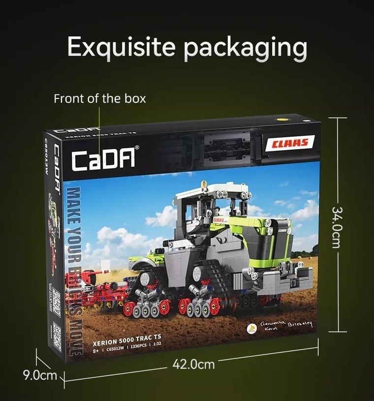 Cada, ciągnik rolniczy Claas Xerion 5000 Trac TS, 1:32, 1336 elementów