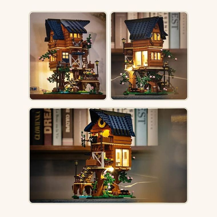 Cada, Cztery Pory Roku, Domek na drzewie, klocki konstrukcyjne, LED, 1155 elementów