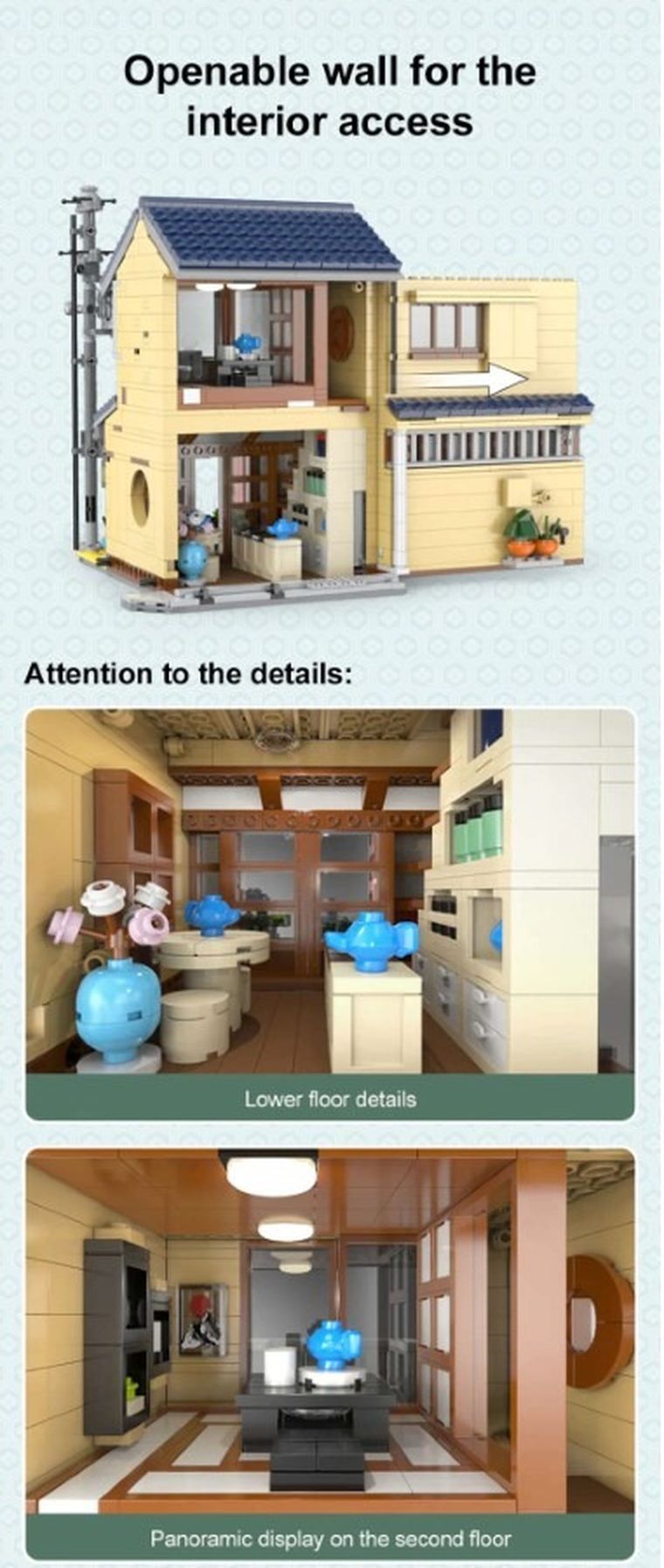 Cada, Japońska Herbaciarnia, klocki konstrukcyjne, 1200 elementów