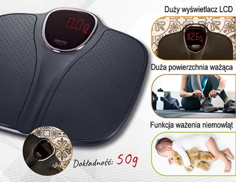 Camry, waga łazienkowa z funkcją ważenia niemowląt