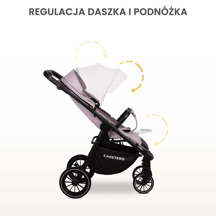 Caretero, Agil, wózek spacerowy, latte