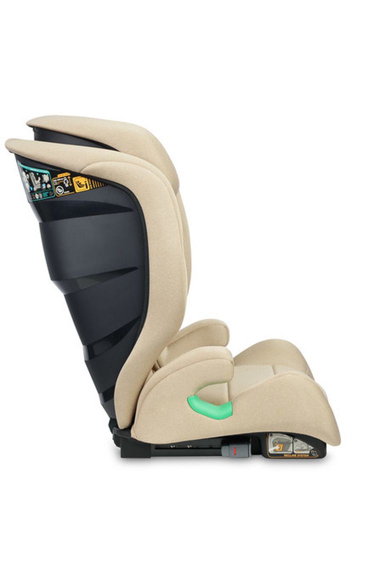 Caretero, Nimbus i-Size, fotelik samochodowy, podstawka, camel, 100-150 cm