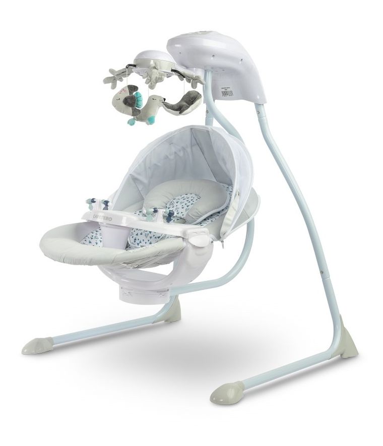 Caretero, Raffi, huśtawka, krzesełko, leżaczek, 3w1, Grey