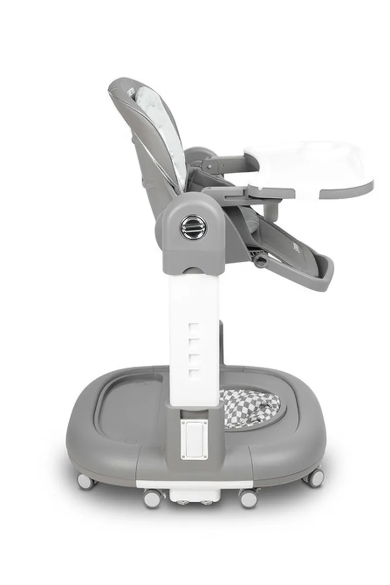 Caretero, Sitron 3w1, krzesełko do karmienia z funkcją huśtawki i chodzika, grey