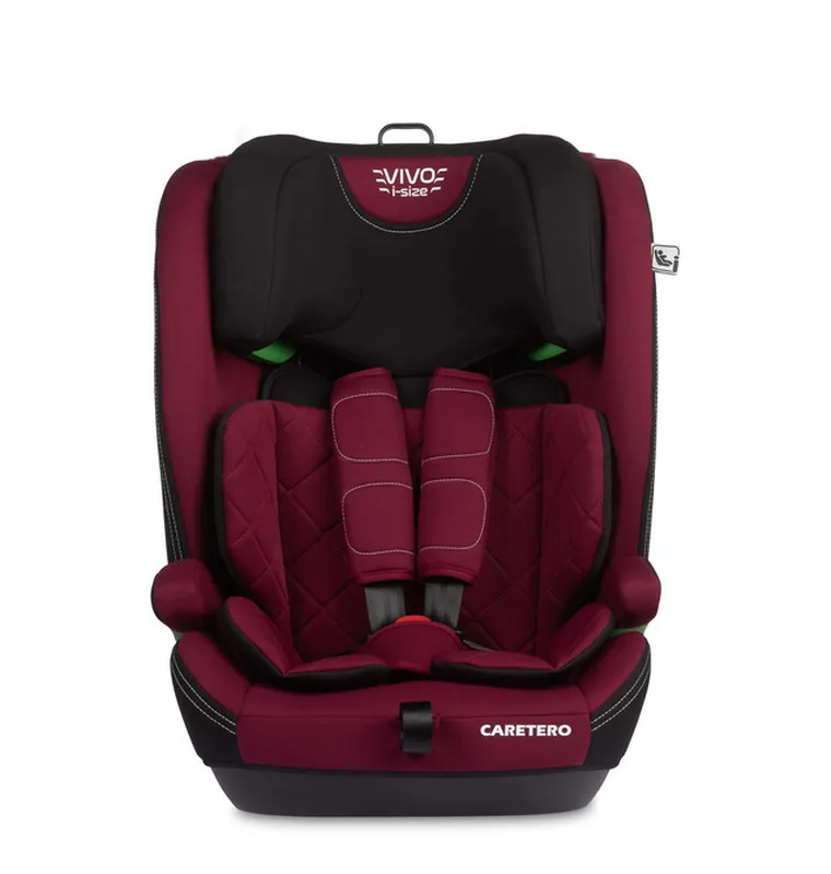 Caretero, Vivo i-Size, fotelik, burgundy, 76-150 cm