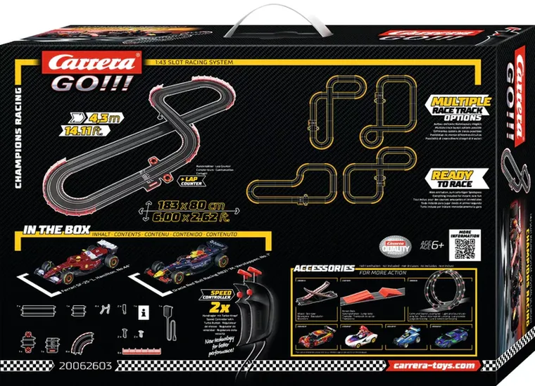 Carrera Go, Champion's Racing, tor wyścigowy z pojazdami, 4,3m