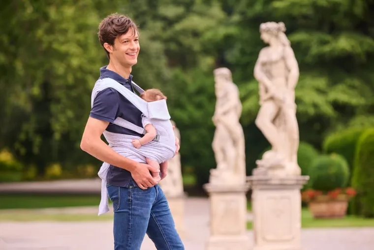 Chicco, Boppy, ComfyGrow, nosidło, Lite Grey