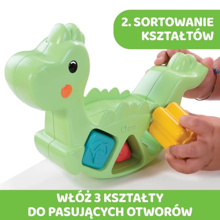 Chicco, ECO+, Dino, sorter, układanka