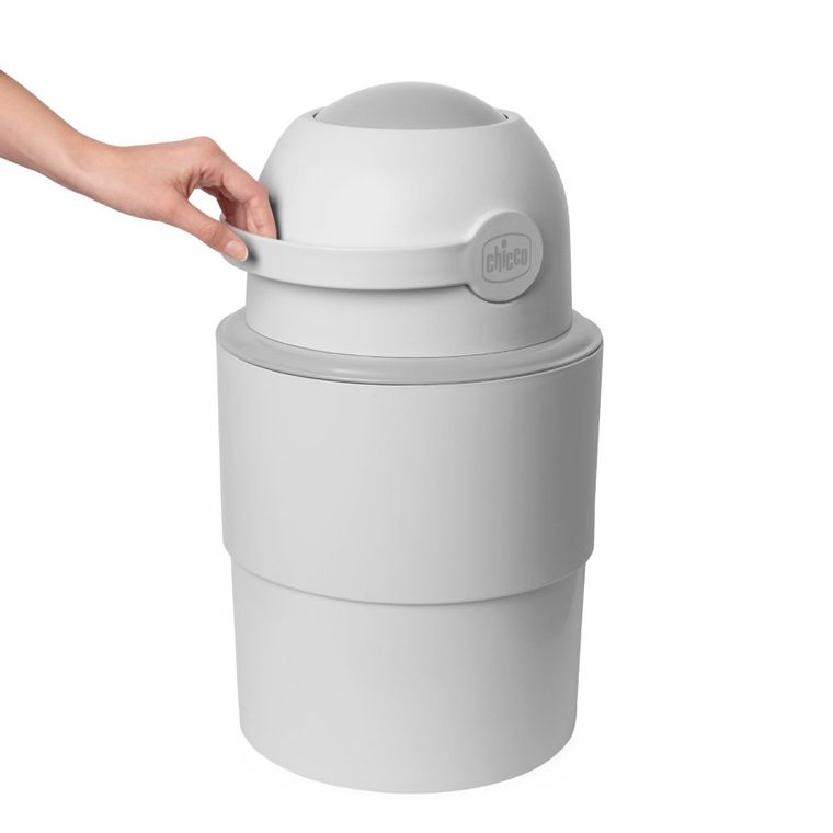 Chicco, kosz na pieluchy, teleskopowy, szary + worki