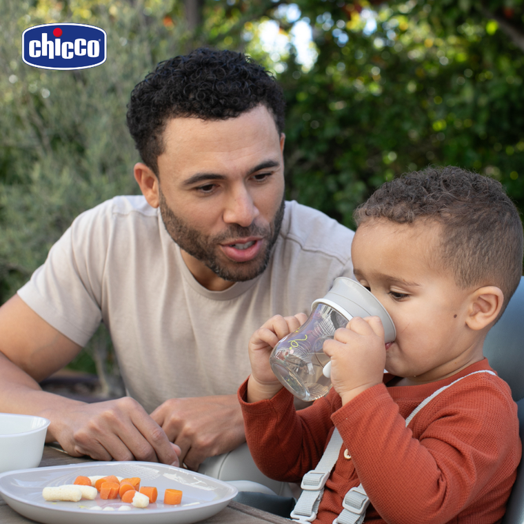 Chicco, kubek treningowy 360° do nauki samodzielnego picia, szary, 12m+, 200 ml