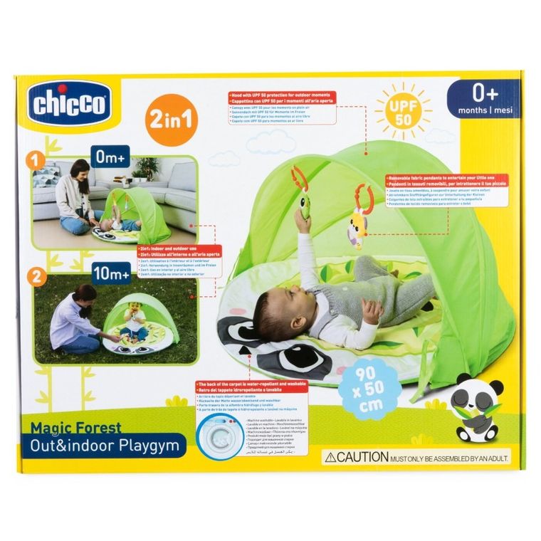 Chicco, Magic Forest, mata do zabawy 2w1, Panda
