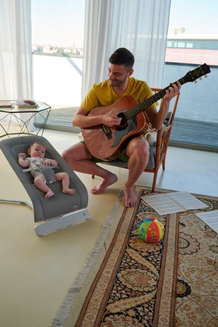 Chicco, Rhythm'N'Sound, leżaczek, Cool Grey