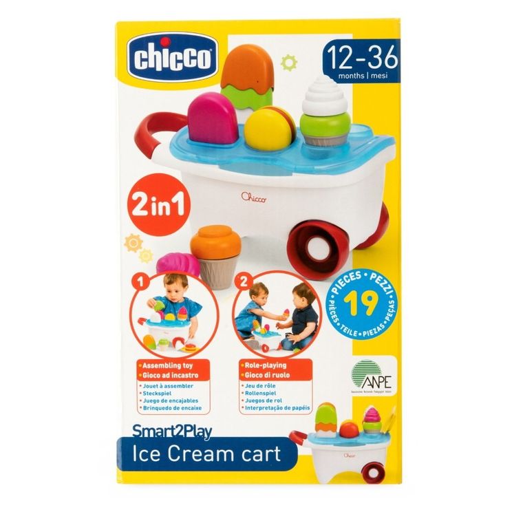 Chicco, Smart2Play, wózek z lodami, 19 elementów