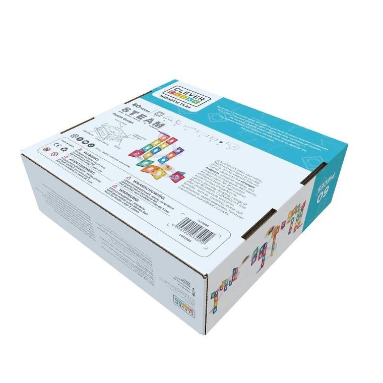 Cleverclixx, Ball Run Compact Pack Intense, klocki magnetyczne, 60 elementów