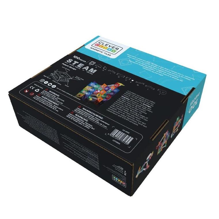 Cleverclixx, Ball Run Dazzling Lights Pack Intense, klocki magnetyczne, 100 elementów