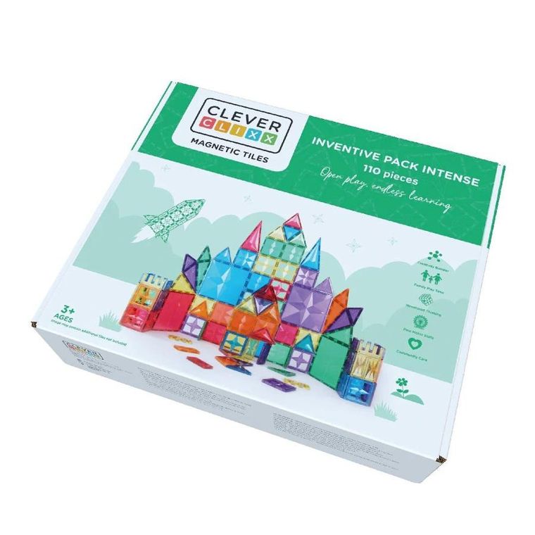 Cleverclixx, Inventive Pack Intense, klocki magnetyczne, 110 elementów