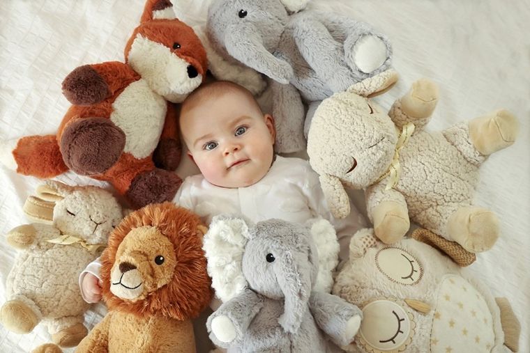 Cloud B, Lion Louis, Lew, Smart Sensor, szumiąca maskotka z czujnikiem dźwięku i pozytywką